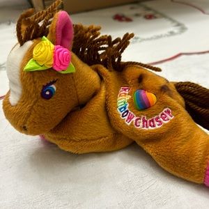 🌈Lisa Frank Rainbow Chaser Horse Bean Bag Toy🐴